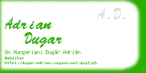 adrian dugar business card